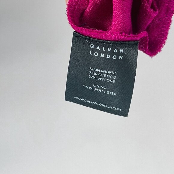 Galvan London Flora One Shoulder Satin Ruffle Asymmetrical Gown Maxi Dress - Picture 14 of 14